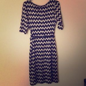 Gold and Black Chevron Dress